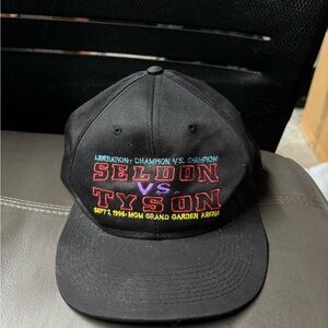Mike Tyson vs Bruce Seldon Boxing 1996 Hat Vintage Trucker Cap Black Snapback